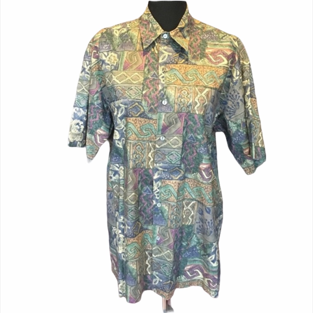 Tori Richards Button Down Shirt, Multi Color